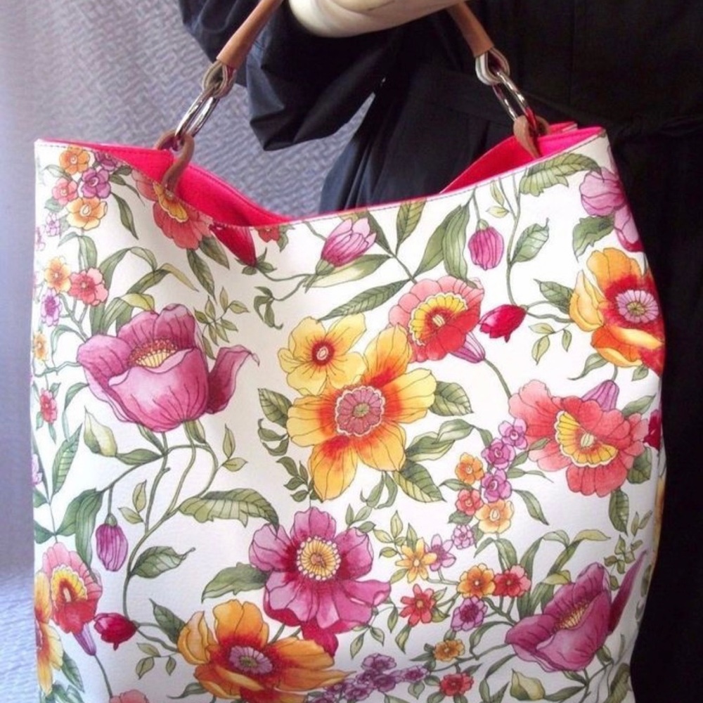 Brand new Gianni Notaro Floral Leather Bag